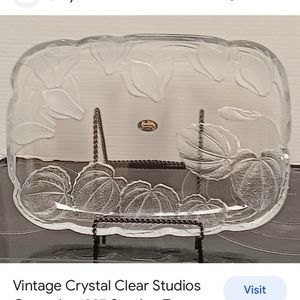 Vintage new Casandra serving tray/platter from 1967 by Clear Studios